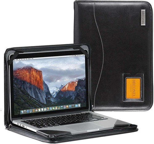 Broonel black leather contour - leather,